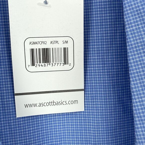 Andrew Scott Mens Blue Long Sleep Robe Premium Cotton Blend Woven Size S/M - Picture 16 of 16